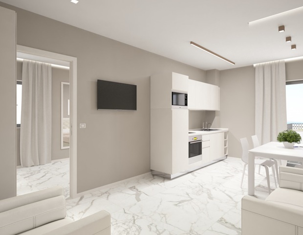 Alba Palace Residence - Kitchenette And Living Room